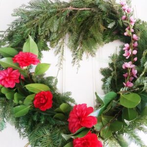 Spring Wreath – Red Pink