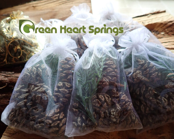 Redwood Pine Cones Sachet Bags (pack of 5 bags) - Image 2