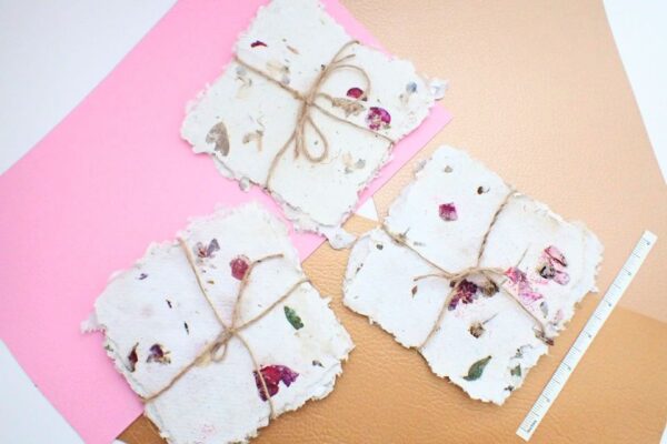 Petal and Leaf Handmade Floral Paper 10 sheets (5"x5") - Image 4